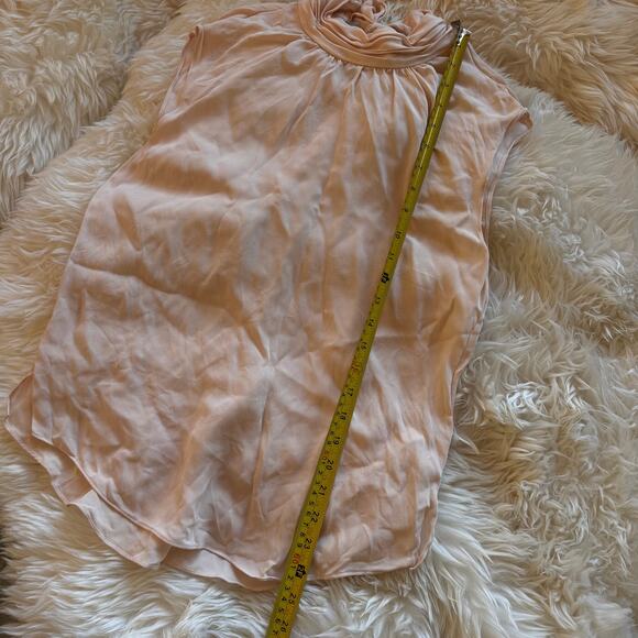 Veronica Beard 100% silk top pink blouse sleeveless sz 8 bow tie back - Picture 6 of 6